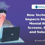 Screen time before bed affecting sleep and mental health