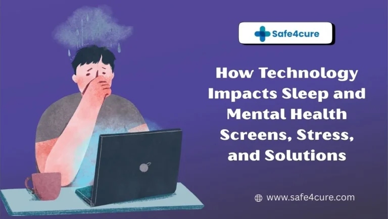 Screen time before bed affecting sleep and mental health