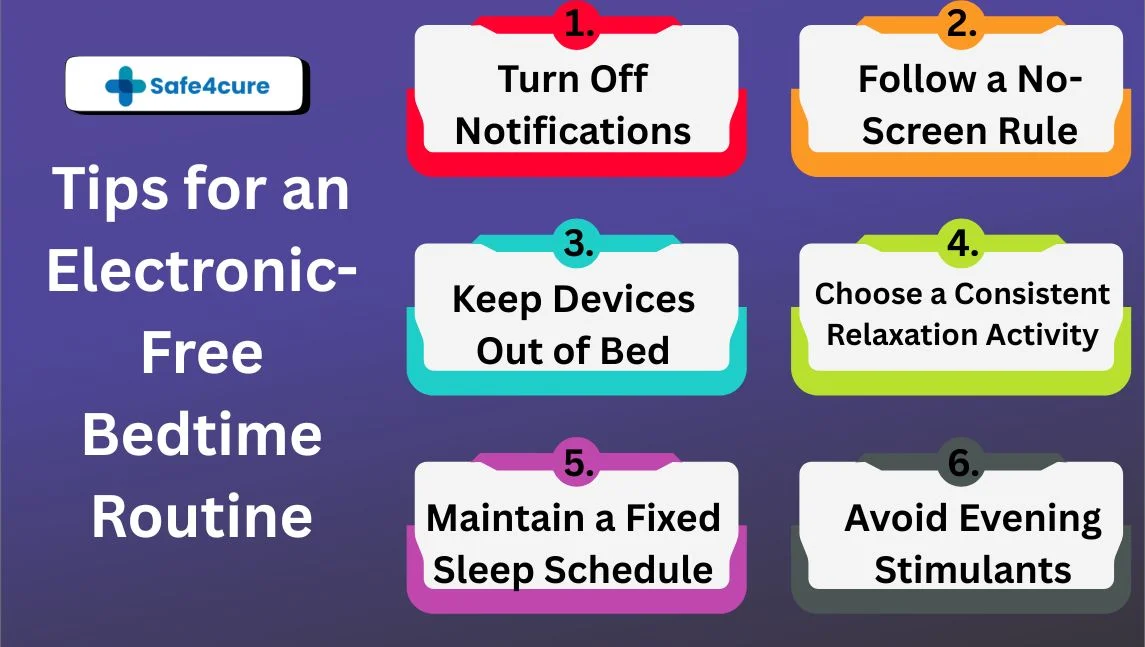 Electronic-free bedtime routine tips